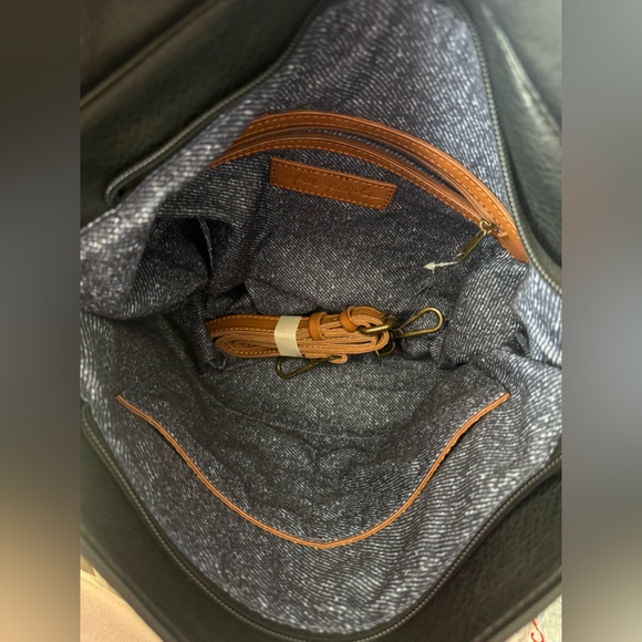 Free People Golden Valley Vegan Messenger Black - Picture 5 of 6